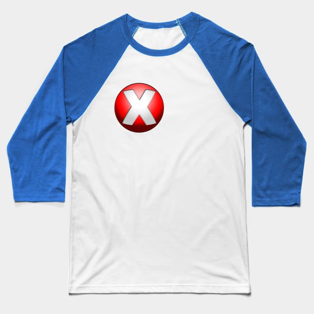 XO Chest Logo Baseball T-Shirt by triggerleo